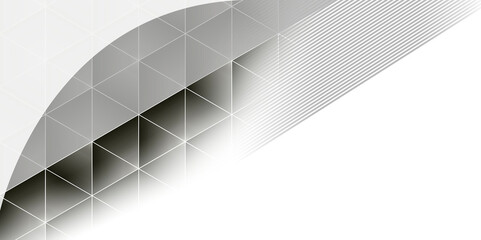 Abstract Geometric Web Banner Background in Black and Grey