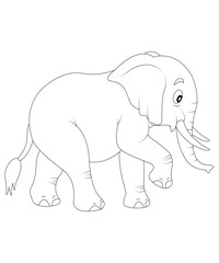 elephant illustration flat style elephant icon victor illustration 