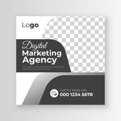 Business marketing social media post banner template design