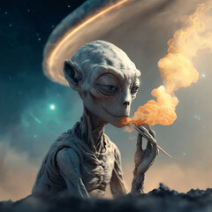 Smoker Alien generative ai