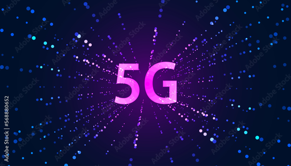 Poster abstract technology digital futuristic concept 5g wireless communication technology network connecti