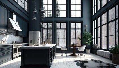 Luxury interior kitchen to the elegant person so that the preparation of the food is also special