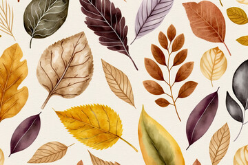 Obraz premium Leaves. Watercolor Illustration