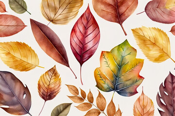 Leaves. Watercolor Illustration