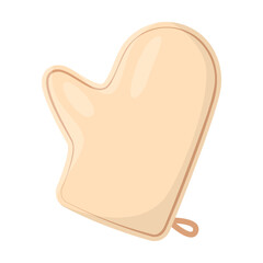 Sauna accessories, woolen mitten vector illustration. Cartoon drawing of Russian sauna or bathhouse element isolated on white background. Spa, relaxation concept