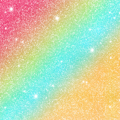 Rainbow and colorful glitter sparkle birthday background