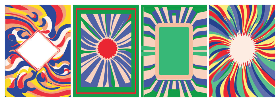 Set of psychedelic backgrounds.