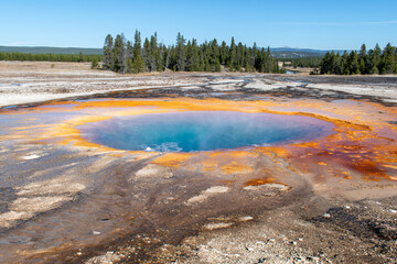 Opalescent Pool hot spring Yellowstone