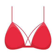 Obraz na płótnie Canvas Red bra or bikini bra for women illustration. Female underwear concept