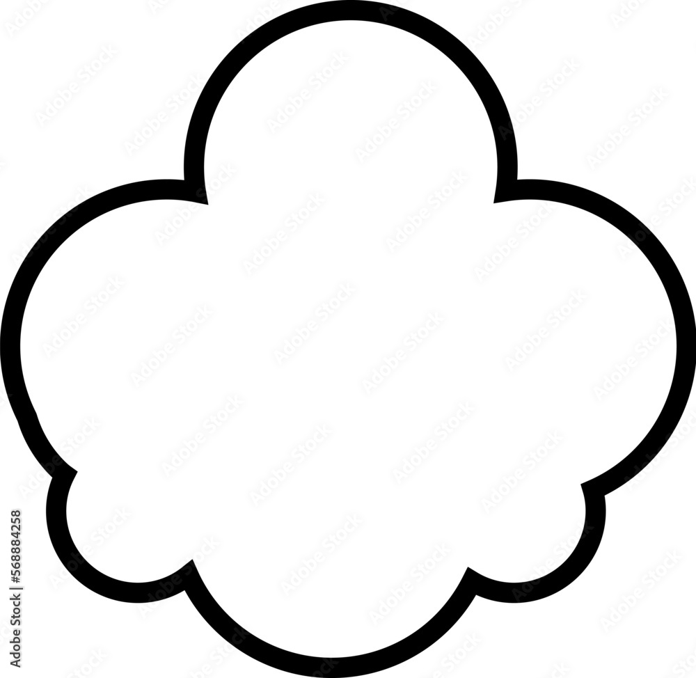 Poster simple vector isolated icon of cloud. it can be used for sites, weather forecasts, articles, books, 