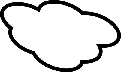 Cloud Vector Isolated Symbol. It can be used for sites, weather forecasts, articles, books, interfaces and various design