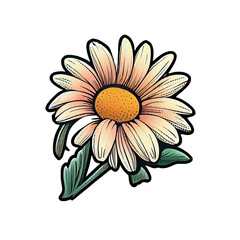 Fototapeta premium Cute flower hand drawn element, perfect for decorating Valentine Day or Mother Day card.