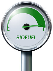 Concept of biofuel gauge in the tank