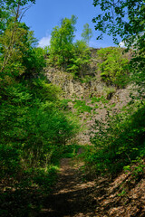 Basaltsteinbruch am Bramberg im Naturpark Haßberge, Landkreis Haßfurt,  Unterfranken, Franken,...
