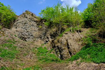 Basaltsteinbruch am Bramberg im Naturpark Haßberge, Landkreis Haßfurt,  Unterfranken, Franken,...