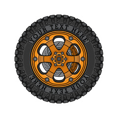 off road rim vector logo