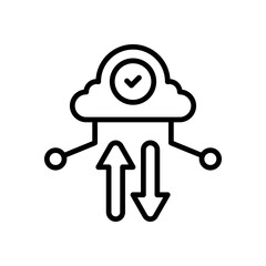 cloud computing icon for your website design, logo, app, UI. 