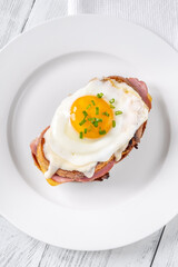 Croque madame sandwich