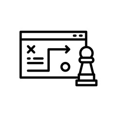 business strategy icon for your website design, logo, app, UI. 