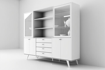 minimalist elegeant cabinet, generative ai