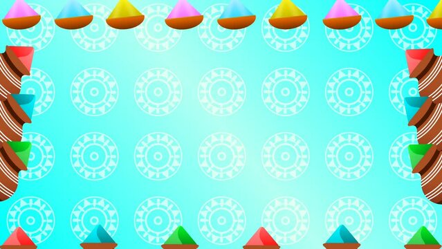 Indian traditional colour festival text free background in blue texture.