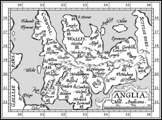 Ancient map of England