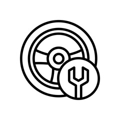 steering wheel icon for your website, mobile, presentation, and logo design.