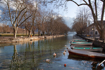 Fototapeta premium Le pont des amours, Annecy, Haute-Savoie, France