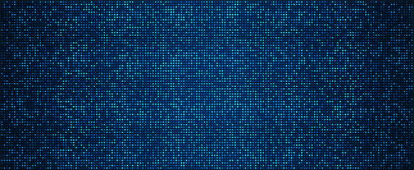 Fototapeta premium Digital technology background. Digital data dots blue pattern pixel background