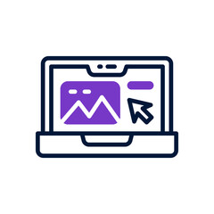 laptop icon for your website, mobile, presentation, and logo design.