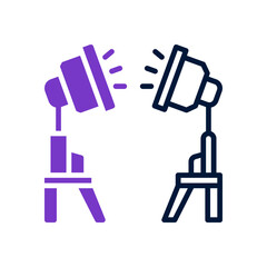studio lighting icon for your website, mobile, presentation, and logo design.