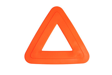 red plastic triangle football marker