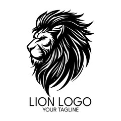 Fototapeta premium Silhouette art lion logo, vector template