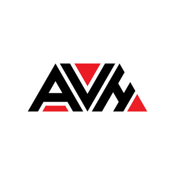 AVH triangle letter logo design with triangle shape. AVH triangle logo design monogram. AVH triangle vector logo template with red color. AVH triangular logo Simple, Elegant, and Luxurious Logo...