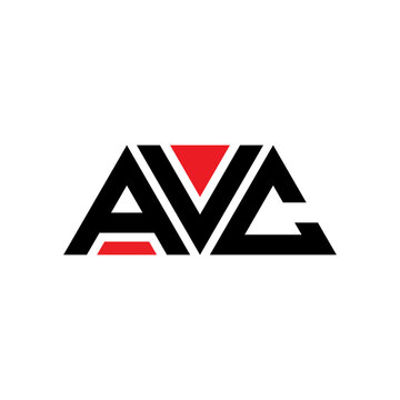 AVC triangle letter logo design with triangle shape. AVC triangle logo design monogram. AVC triangle vector logo template with red color. AVC triangular logo Simple, Elegant, and Luxurious Logo...