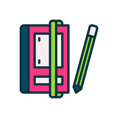 notebook icon for your website, mobile, presentation, and logo design.