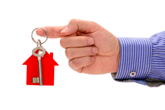 Hausschlüssel und Wohnungsschlüssel in der Hand