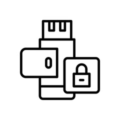 pendrive icon for your website, mobile, presentation, and logo design.