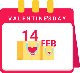 Calendar Valentines Day Illustration