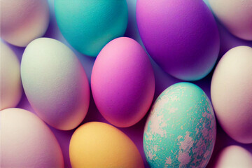 Fototapeta na wymiar Spring palette, pastel Easter edition 