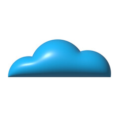 3d cloud icon for kids and children design transparent background 