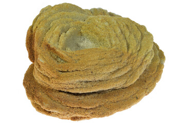 baryte rose from Rockenberg, Germany isolated on white background