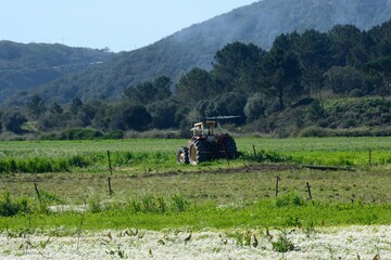 Tractor en la Ribera del Seixe, Odeceixe
