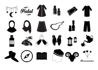 Set of Muslim Shop Icons