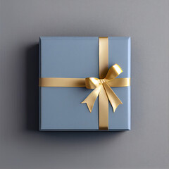 gift box with gold ribbon