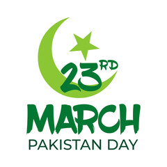 23rd March Pakistan Day Design Concept on Transparent Background