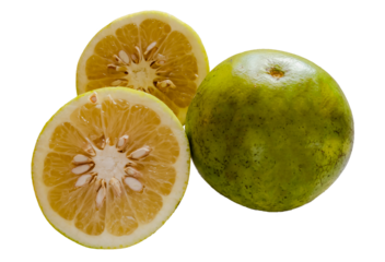 Halves and Whole Grapefruit