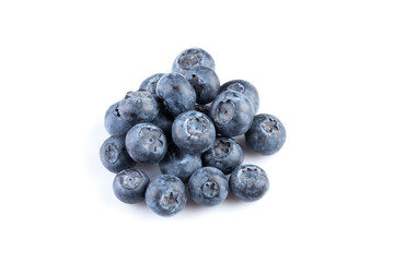 Blueberries on white background