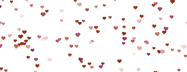 Fototapeta na wymiar hearts isolated on transparent background. Valentine’s day design.