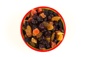 Mix variety of dried fruit